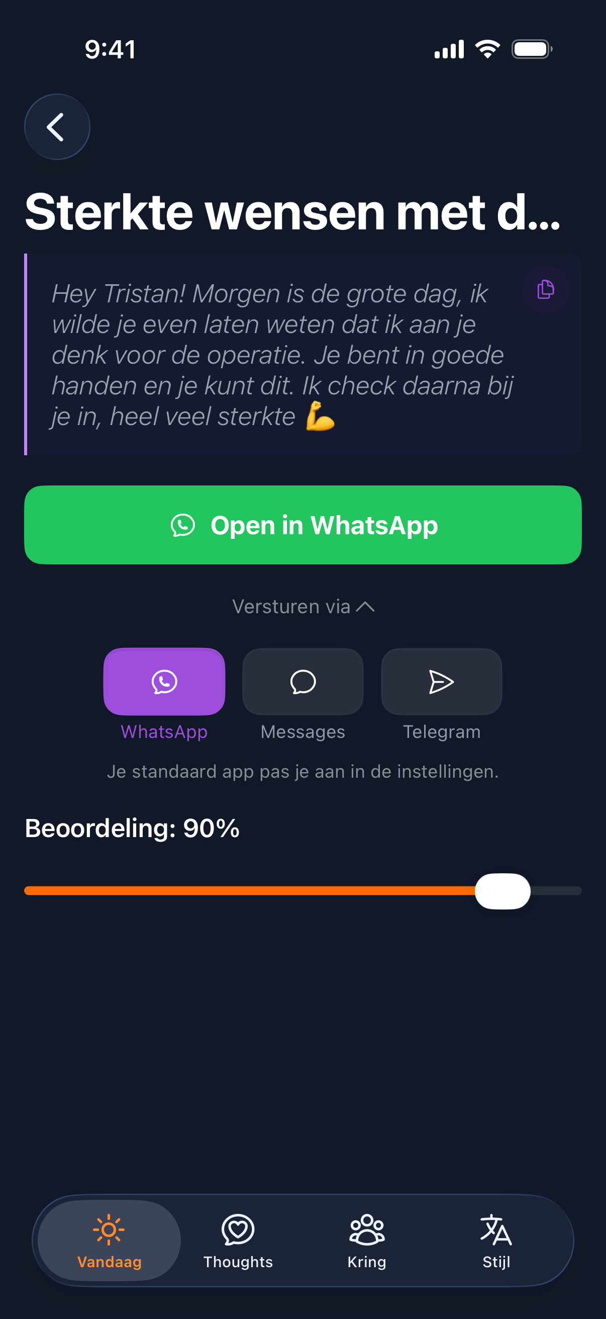Direct naar de juiste chat