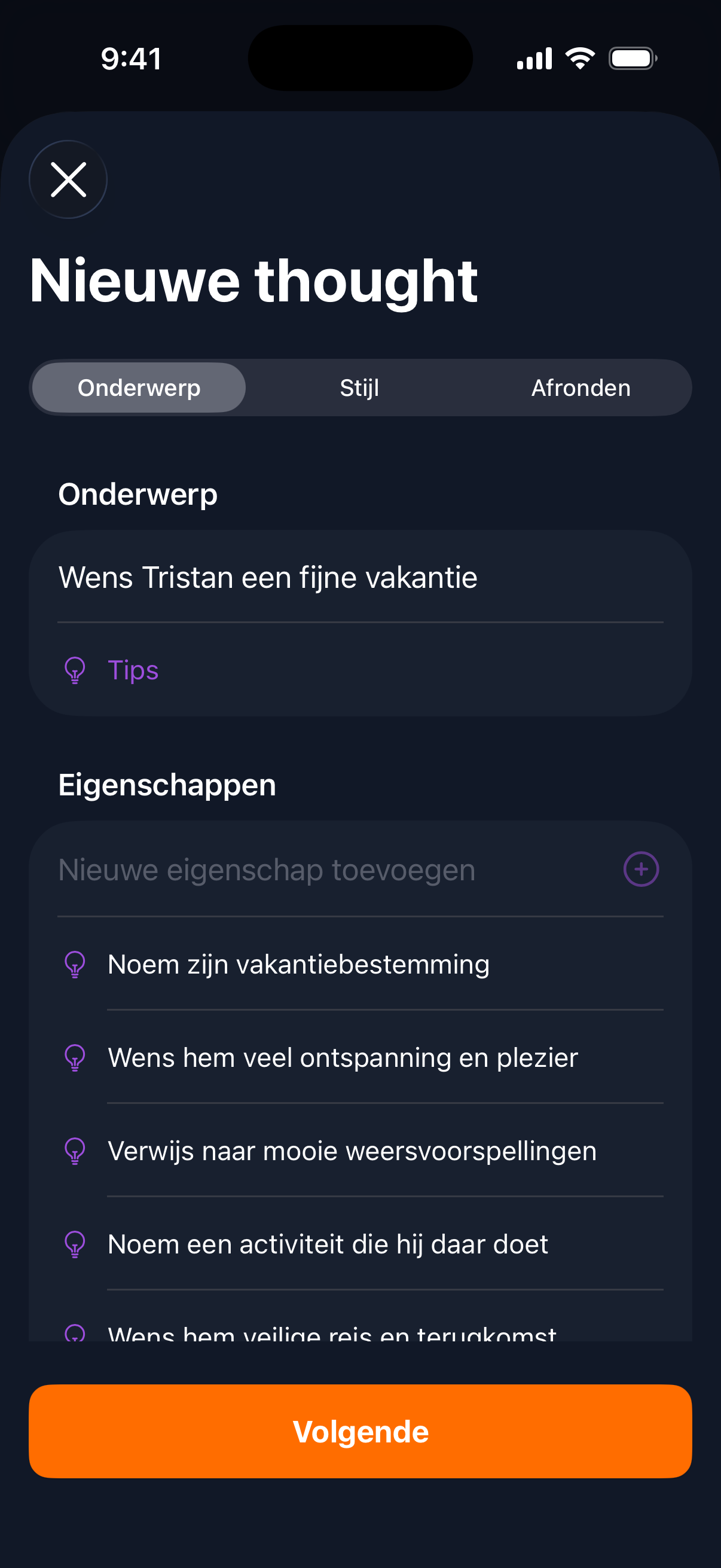 In seconden een gedachte maken